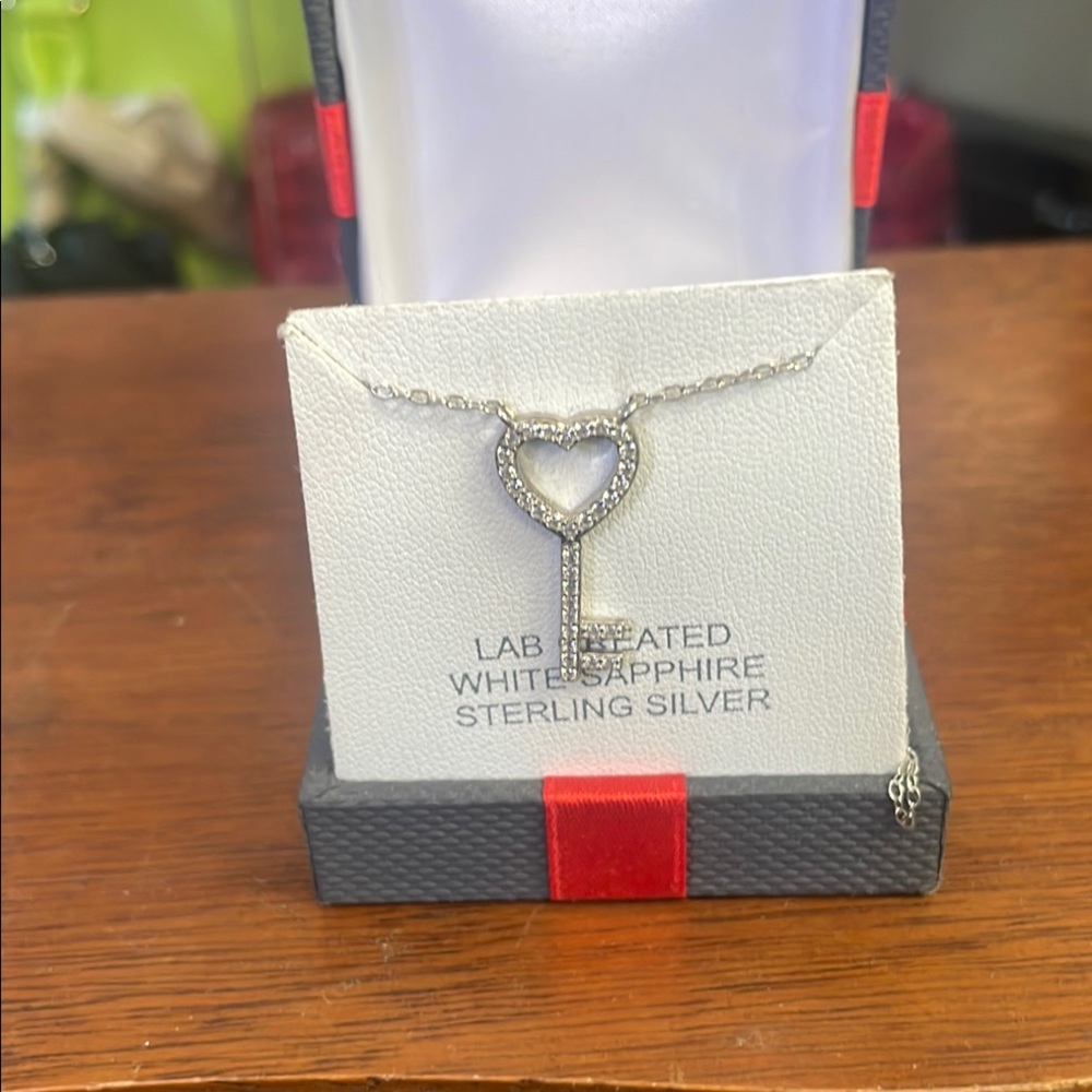Sterling Silver Key Pendant Necklace